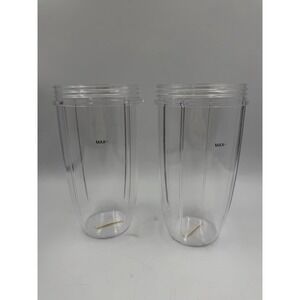 Lot Of 2 Replacement Parts Nutribullet 32oz Blender Cups 32oz, Clear NEW